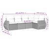 vidaXL Garden Sofa Set Grey PE rattan Large Modular Garden Sofa Set