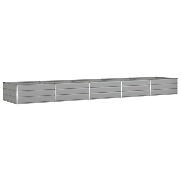vidaXL Planter Light Grey 195 x 100 x 45 cm Galvanised Steel