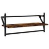 vidaXL 6 Piece Wall Shelf Set with Bars Smoked Oak Engineered Wood
