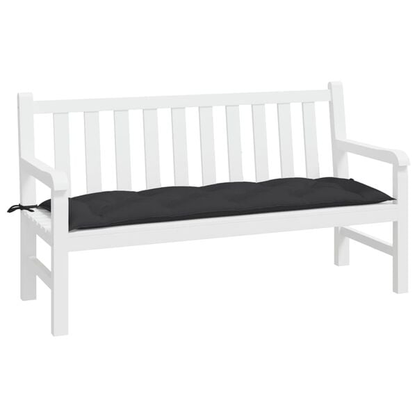 vidaXL Garden Bench Cushion Black Oxford fabric 59.1 x 19.7 x 2.8 in
