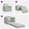 vidaXL Sofa Bed Light Grey 29.13 x 30.31 x 31.89 in Velvet