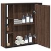 vidaXL Bathroom Mirror Cabinet Brown Oak Engineered Wood, Glass Medium