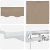 vidaXL Retractable Awning Beige 236.22" x 137.80" Polyester and Metal
