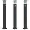 vidaXL Outdoor Floor Lamp Set of 3 Black