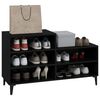 vidaXL Shoe Cabinet Black Engineered wood Compact Shoe Cabinet
