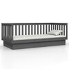 vidaXL Grey Day Bed Solid Pine Wood Standard Convertible Day Bed