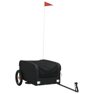 vidaXL Bike Trailer Black 66.1 lb Iron