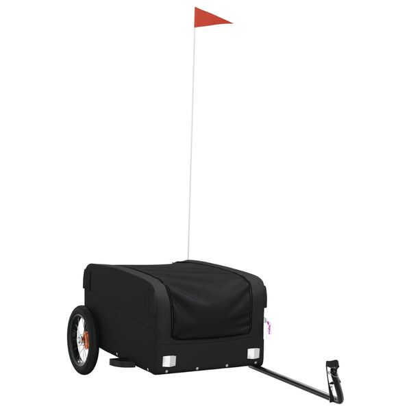 vidaXL Bike Trailer Black 66.1 lb Iron