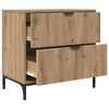 vidaXL Bedside Table artisan oak 63.5 x 36 x 61 cm Engineered wood
