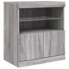 vidaXL Sideboard Grey sonoma Engineered wood, glass Large Sideboard