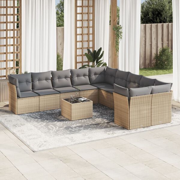 vidaXL Garden Sofa Set Beige