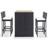 vidaXL Bar Set Black, Cream