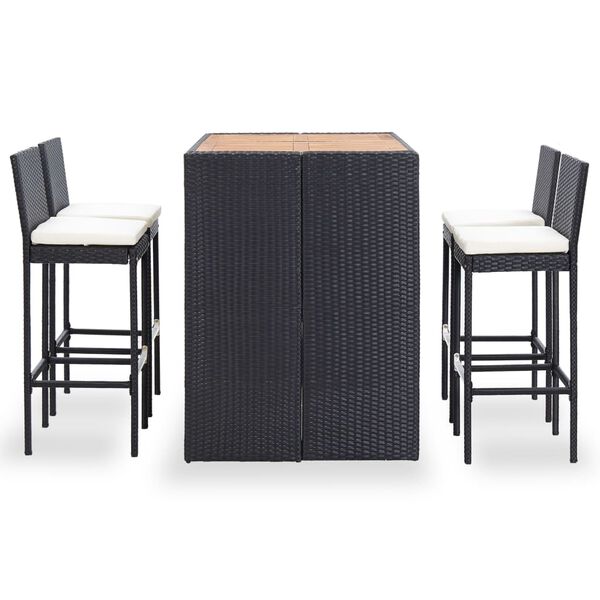 vidaXL Bar Set Black, Cream