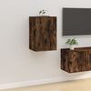 vidaXL 2 Piece Wall-mounted TV Cabinet Set Smoked Oak 15.7x13.6x23.6"