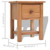 vidaXL Nightstand Natural Oak Solid oak wood Small Durable Nightstand