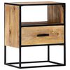 vidaXL Nightstand Brown and Black