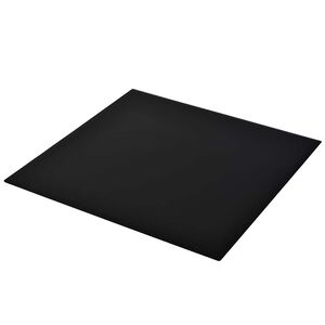 vidaXL Table Top Black Tempered Glass 27.6 x 27.6 in Heat-resistant