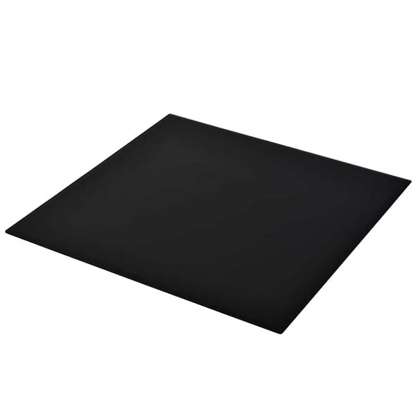 vidaXL Table Top Black Tempered Glass 27.6 x 27.6 in Heat-resistant