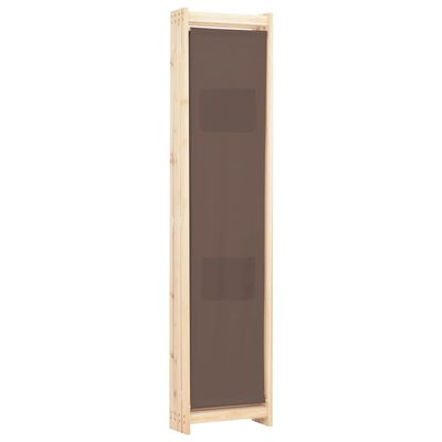 vidaXL 4-Panel Room Divider Brown 62.9"x66.9"x1.6" Fabric