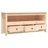 vidaXL TV Cabinet Natural wood Solid pine wood, metal Medium TV Cabinet