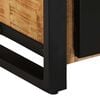 vidaXL TV Cabinet Black and Brown Solid Rough Mango Wood, Iron