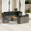 vidaXL Garden Sofa Set Grey and brown