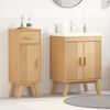 vidaXL Bathroom Furniture Set with Door 2 pcs Brown 114 x 43 x 73.5 cm