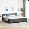 vidaXL Box Spring Bed with Mattress Dark gray 78.7&ldquo; x 78.7&rdquo; fabric