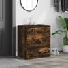vidaXL Shoe Cabinet Smoked Oak Engineered Wood Compact Shoe Cabinet