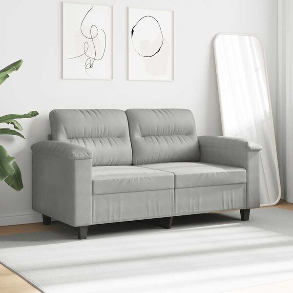 vidaXL 2-seater Sofa Light Grey