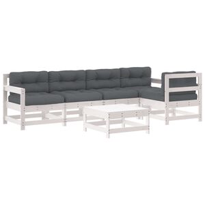 vidaXL Garden Lounge Set White, Anthracite