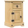vidaXL Bedside Cabinet Honey brown Solid pine wood, engineered wood, metal
