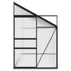 vidaXL Greenhouse Anthracite and Transparent Aluminum, PC Board Large