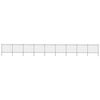 vidaXL Garden Fence with Hoop Top Steel 631.3"x59.1" Black