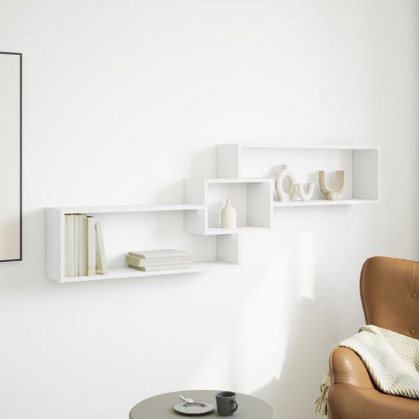 vidaXL Wall Cabinet White Engineered wood Medium Wall Cabinet