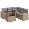 vidaXL Garden Sofa Set Beige and Light Grey PE Rattan Standard Size