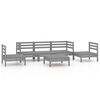 vidaXL Garden Lounge Set Grey Solid pinewood Medium Modular