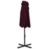 vidaXL Garden Parasol Bordeaux Red Polyester, Aluminum Extra large