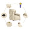 vidaXL Massage Recliner Chair Cream