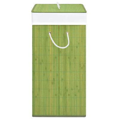vidaXL Bamboo Laundry Basket Green 26.4 gal