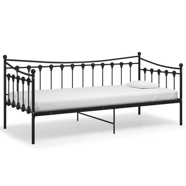 vidaXL Sofa Bed Frame Black Powder-coated metal 78.7 x 35.4 in