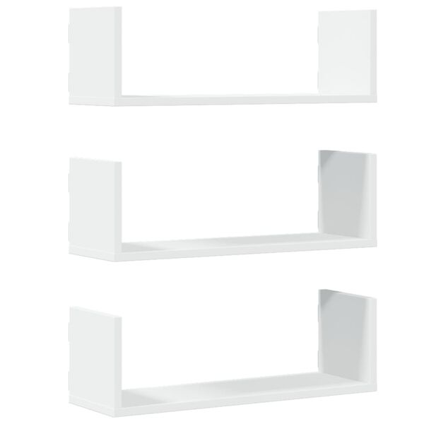 vidaXL Wall Shelf White Engineered Wood 22.8 x 7.1 x 7.1 in Wall Shelf