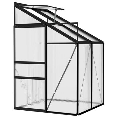 vidaXL Greenhouse Anthracite Aluminum 91.4 ft³