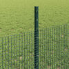 vidaXL Fence with Post Green 1.64 x 32.81 ft Steel