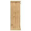 vidaXL Shoe Cabinet Honey Wax Solid Pine Wood, Engineered Wood, Metal
