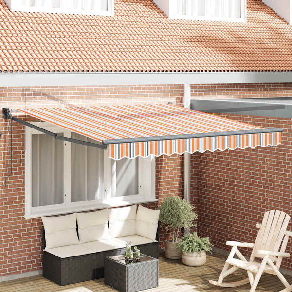 vidaXL Retractable Awning Multicolour 118.11 x 98.43 in