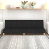 vidaXL Sofa Bed Black Polyester fabric, Wood, Plastic, Foam 2-Seater