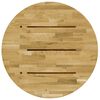 vidaXL Tabletop Natural wood Solid oak Medium Durable Tabletop Round