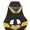 vidaXL Gaming Chair Black and Gold Faux leather, Metal, Plywood Adjustable