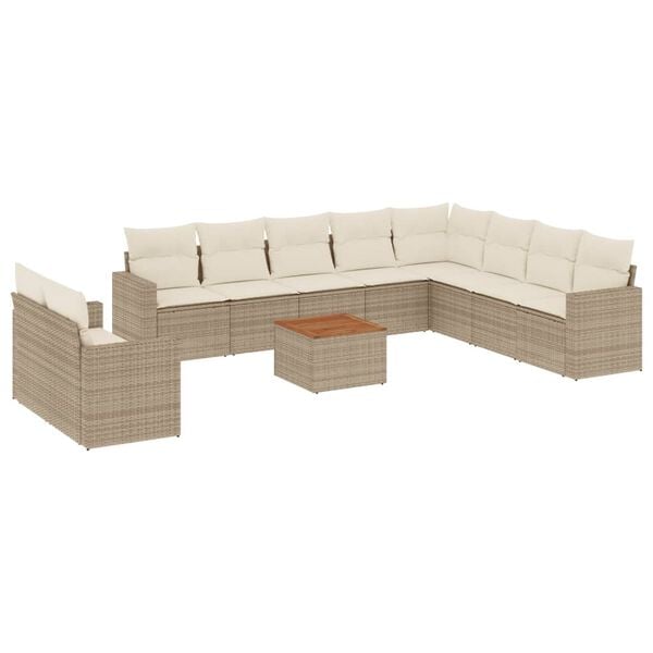 vidaXL Garden Sofa Set Beige